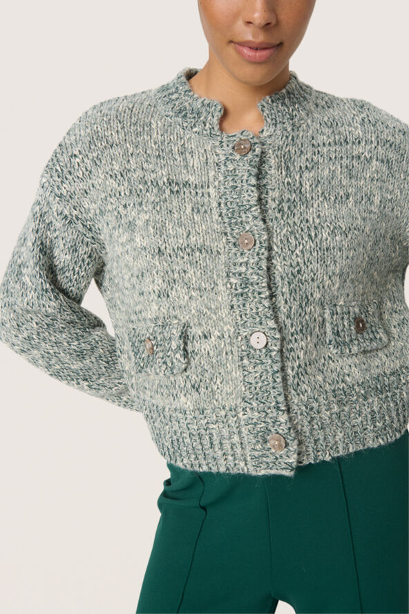 Soaked in Luxury SLKamelia Cardigan Rain forest melange