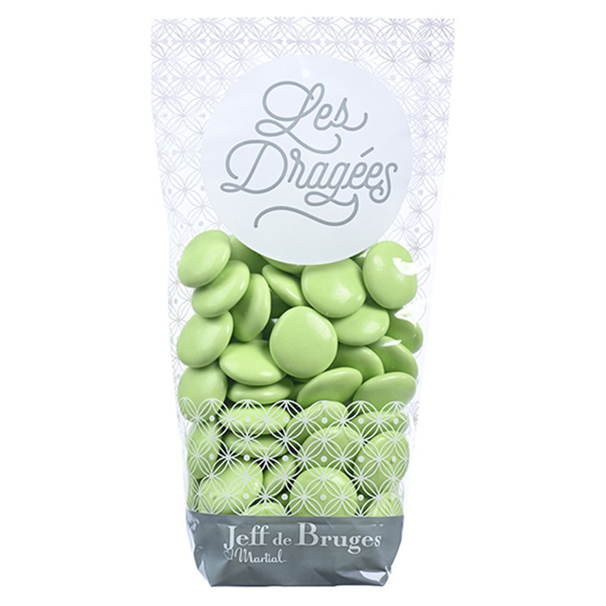 Sachet palets chocolat noir 70 % vert tilleul