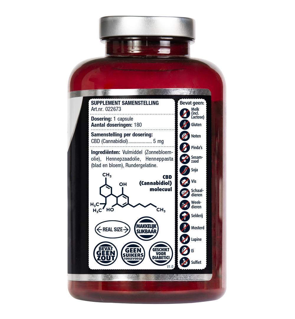 Lucovitaal CBD 5mg (180 capsules)