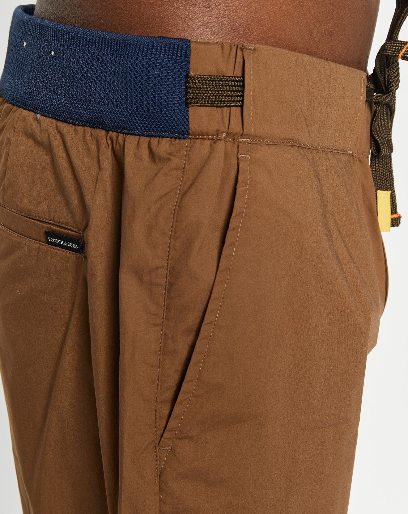 Scotch & Soda Pantalon Regular Fit Fave Tapered marron