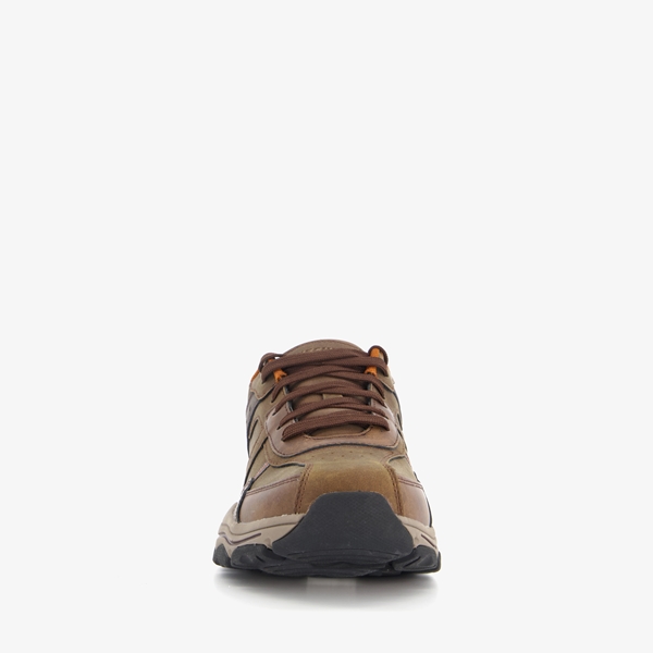Skechers Romago-Elmen leren heren sneakers bruin
