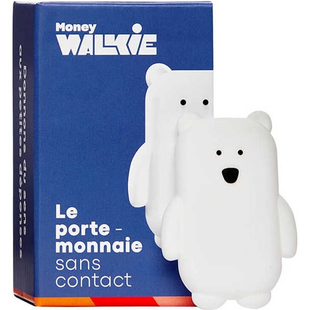 Terminal de paiement Money Walkie Porte monnaie sans contact Ours blanc