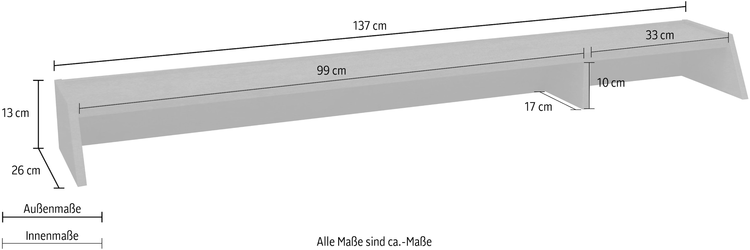 Mäusbacher Schreibtischaufsatz »Big System Office« Breite 137 cm
