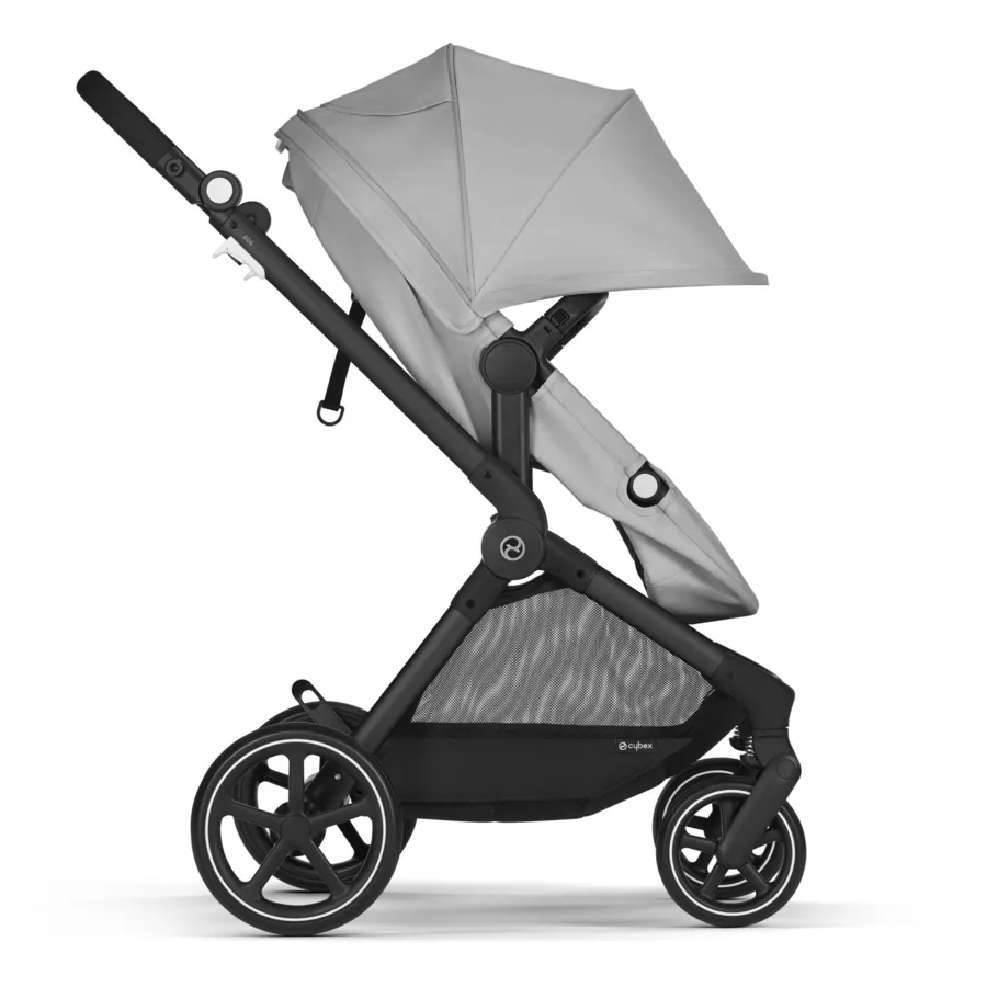 cybex GOLD Kombikinderwagen Eos Basic inklusive Babyschale Aton B2 Black Lava Grey