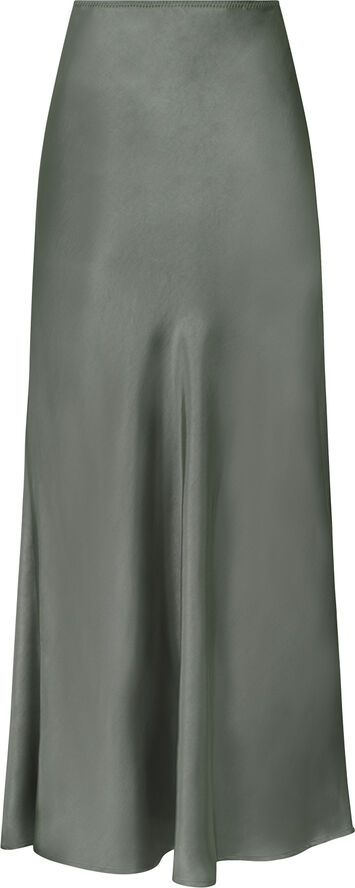 Neo Noir Vicky Heavy Sateen Skirt Smoke green