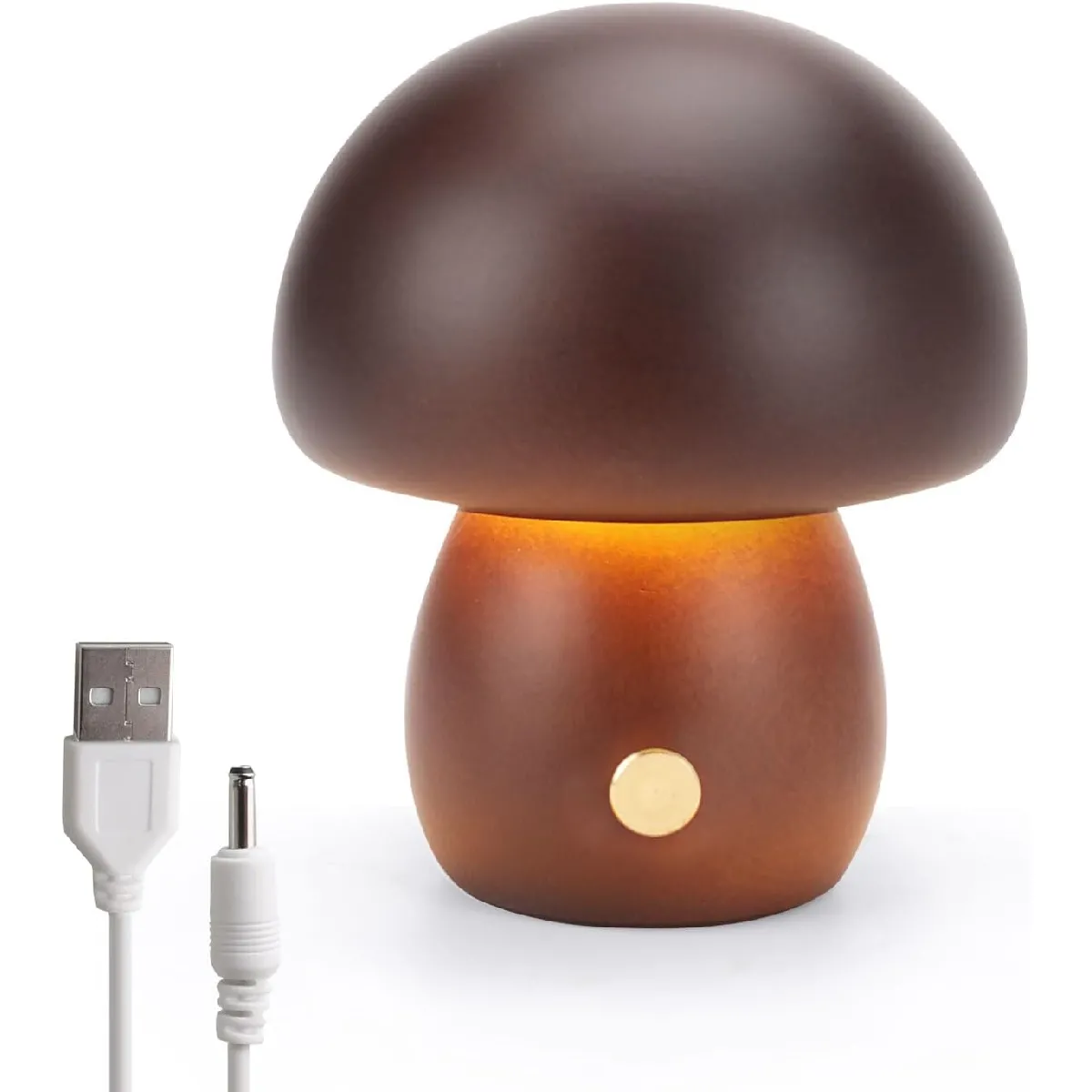 Lampe de Chevet Champignon - Noyer