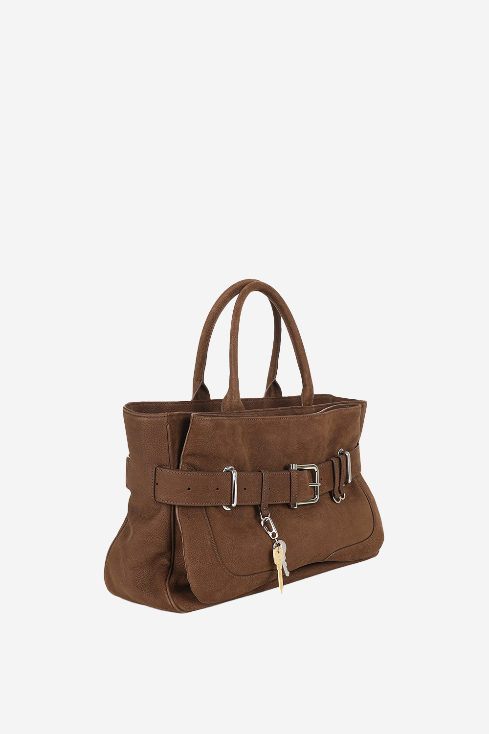 Tote brocle leather shoulder bag