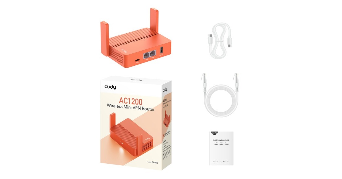 CudyAC1200 Wireless Mini VPN router met USB mesh router  (Cudy Mesh)