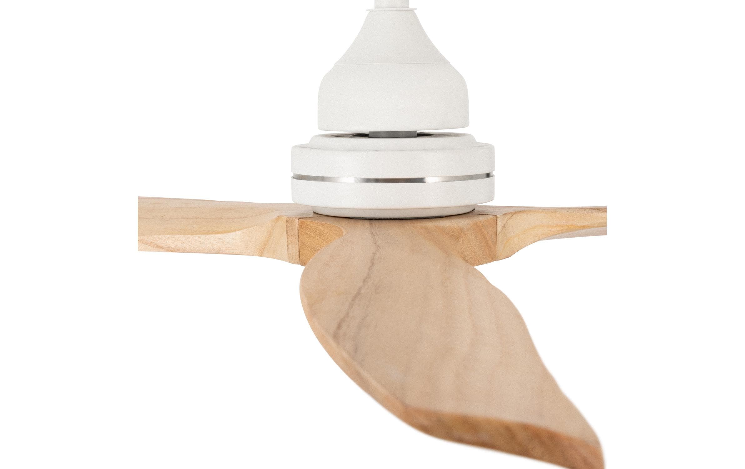 Deckenventilator, Holz Weiss<br>Leiser Deckenventilator mit Fernbedienung und 3 Geschwindigkeiten