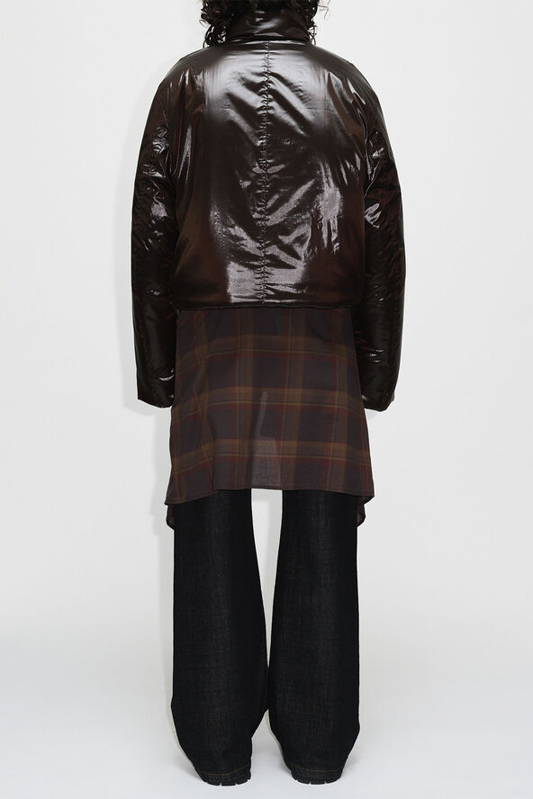 Hope BOX JACKET Shiny brown nylon