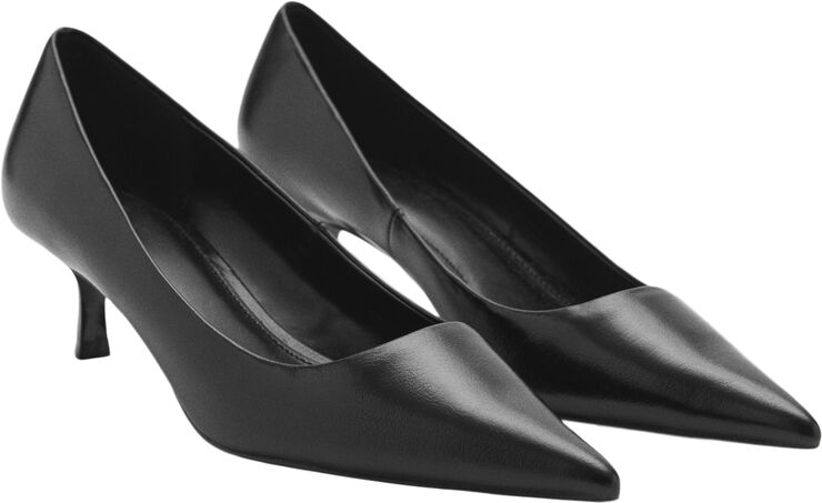 MANGO Kitten heel shoes Black