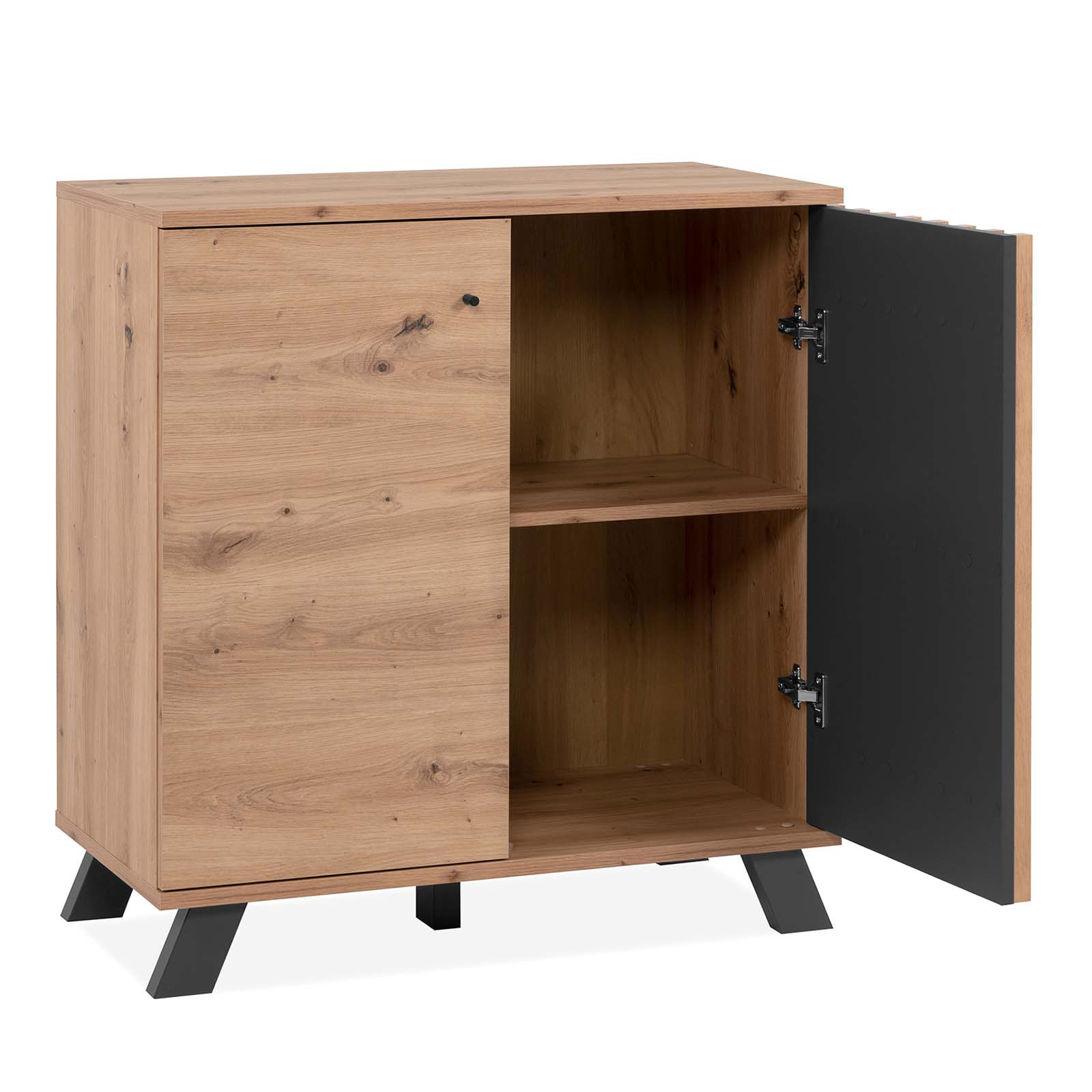 Kommode MEDAN - Artisan Eiche - anthrazit - 80 cm breit