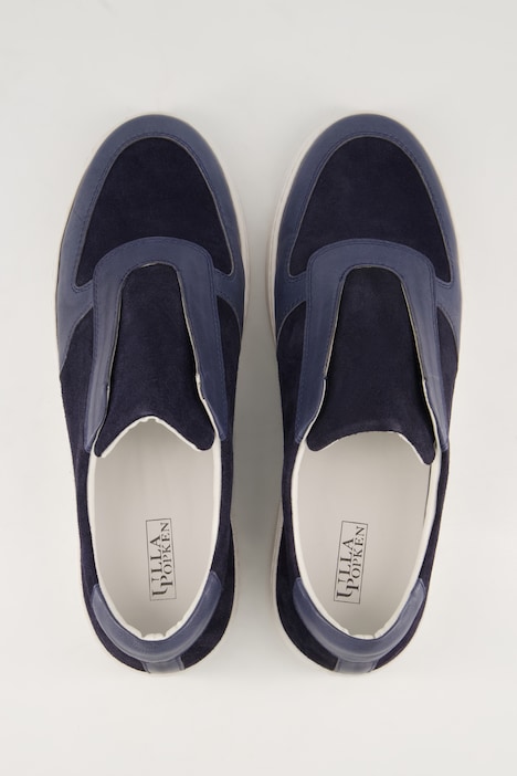 Slip-On-Sneaker, Ledermix, Wechselfußbett, Weite H