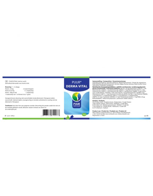 Puur Natuur Derma Vital - Huidverzorging - 150 g Hond\/Kat