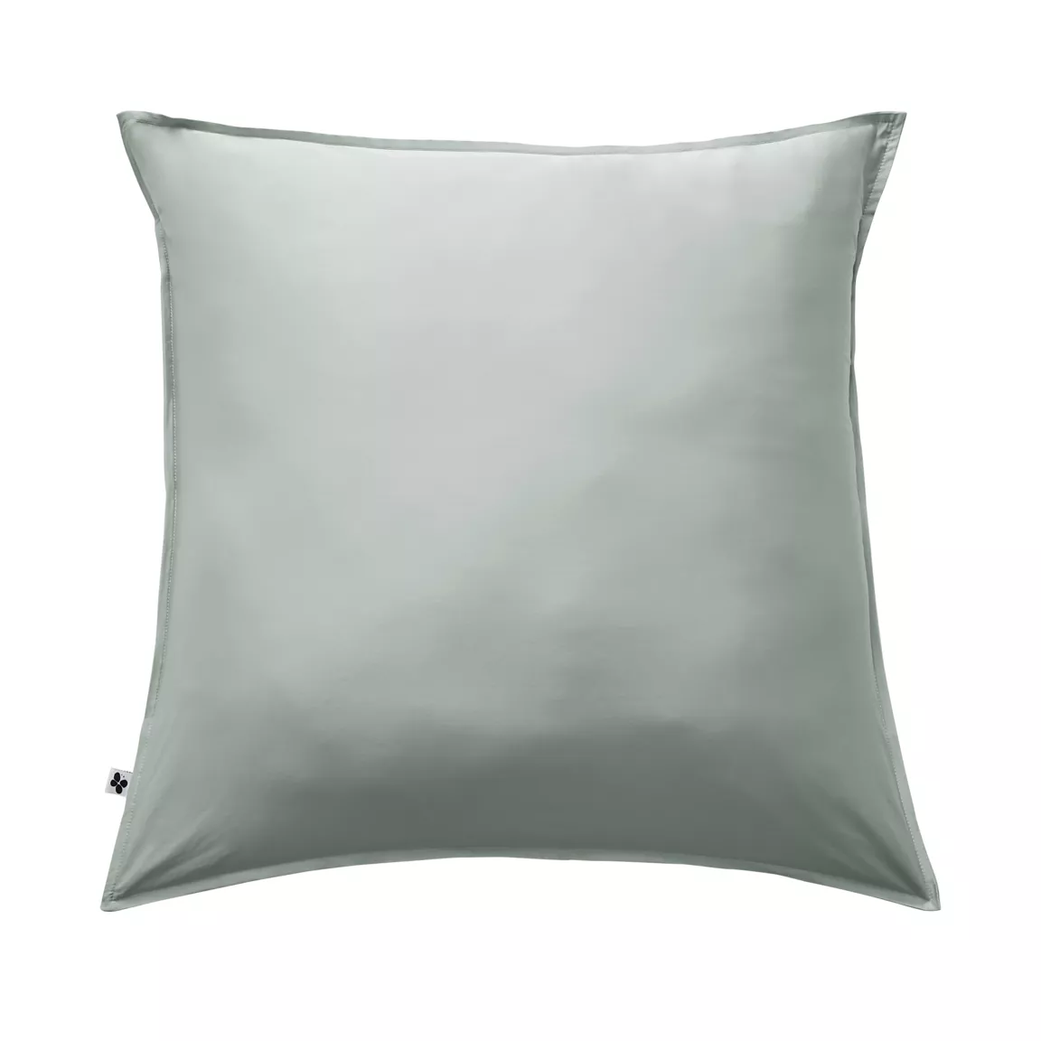 Taie d'oreiller carrée satin de bambou (63 x 63 cm) Salomé Vert eucalyptus