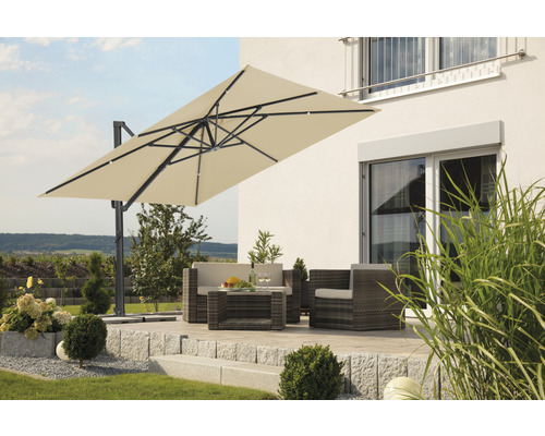 Schneider Rhodos Smart parasol, 300 x 300 cm, naturel