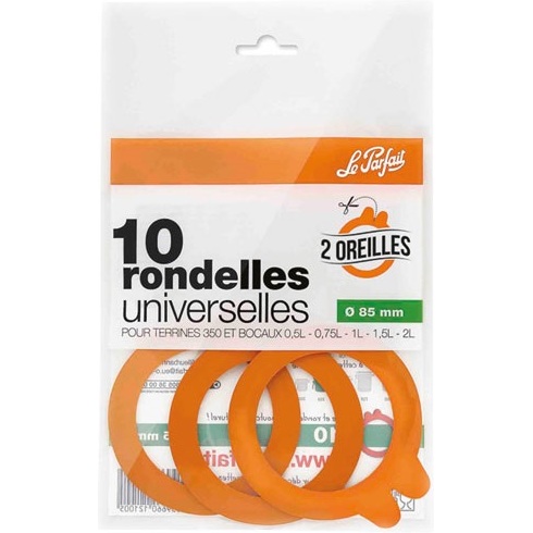 Sachet 10 rondelles universelles 2 oreilles 85 mm - Super