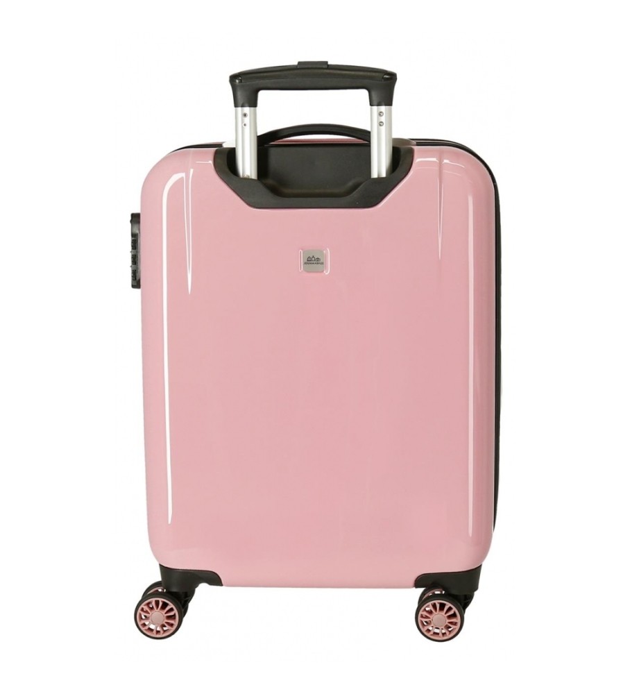 Mala de cabine rígida Disney Wishes Come True 55cm Rosa
