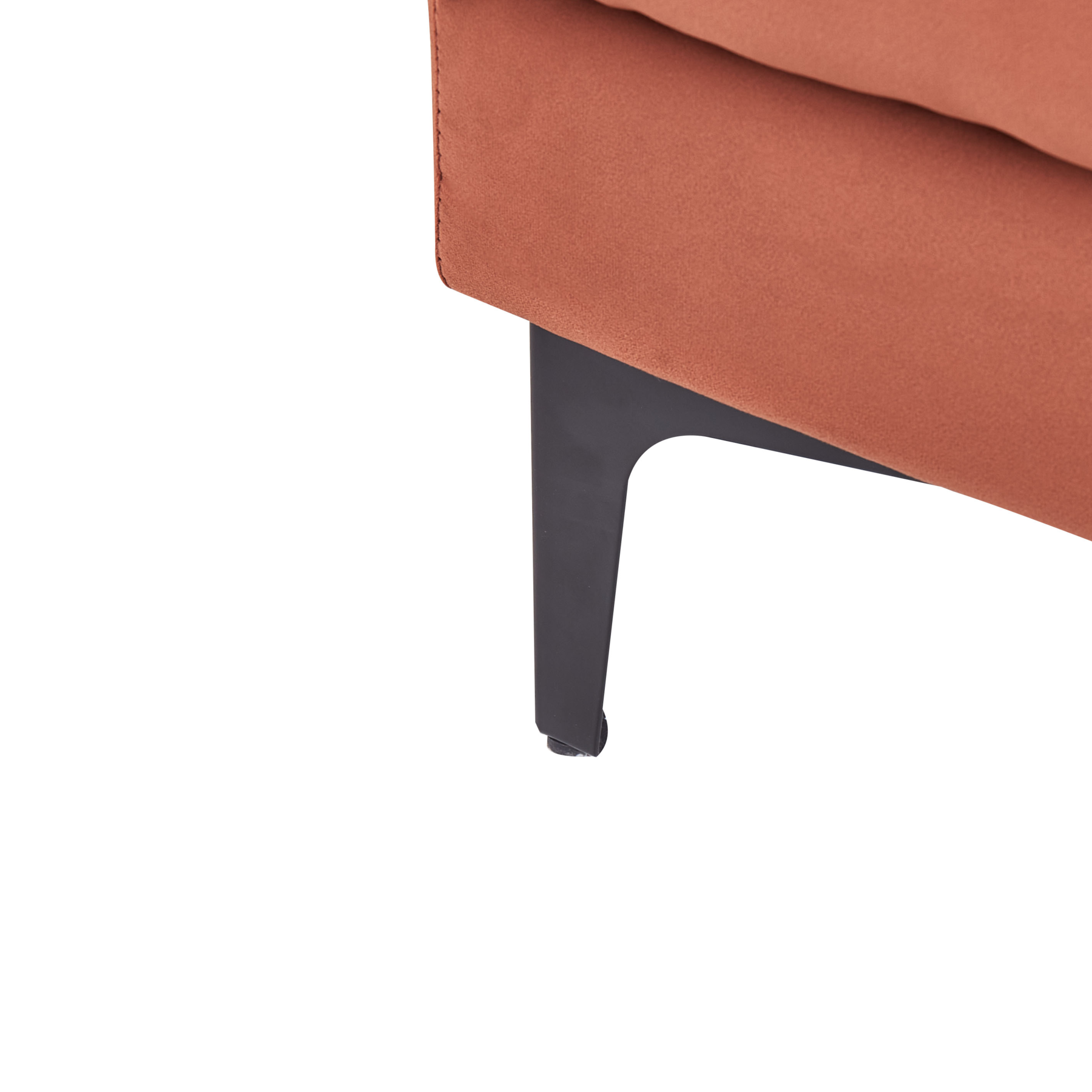 Beliani - ALNES - Ottomaan - Lichtrood - Polyester