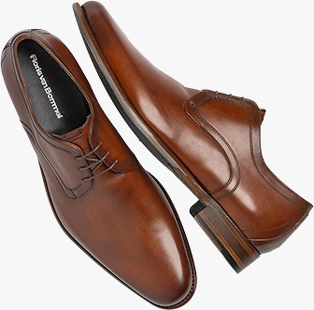 FLORIS VAN BOMMEL cognac floris van bommel nette schoenen sfm-30316