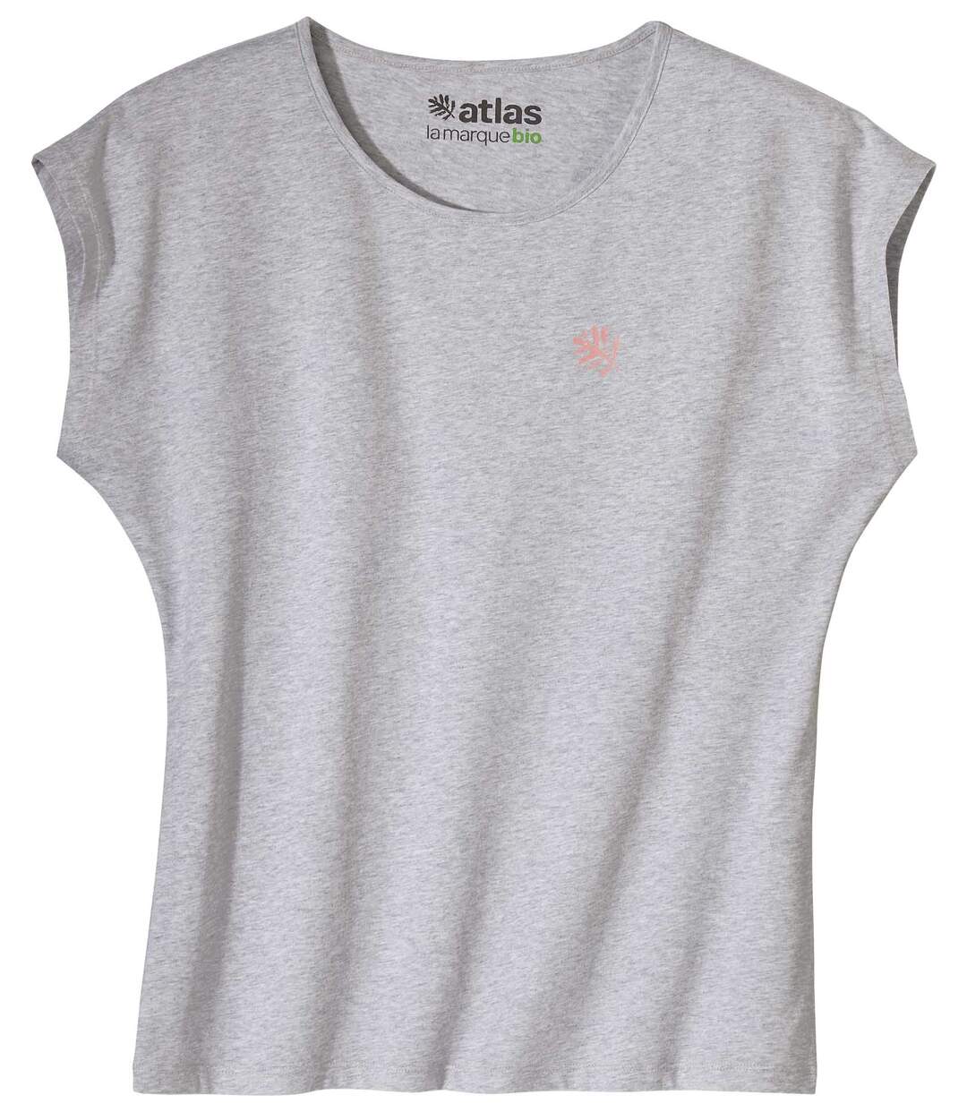 Le Tee-Shirt Femme Sans Manches Coton Bio Gris Chiné