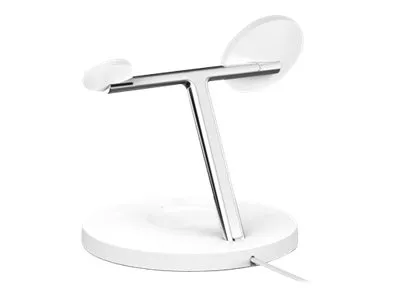 Belkin BoostCharge Pro - Trådløs opladningsstander - med MagSafe   AC-strømadapter - 15 Watt - Fast Charge - hvid - for Apple AirPods; AirPods Pro; iPhone 12, 13; Watch Series 4, Series 5, Series 6, Series 7