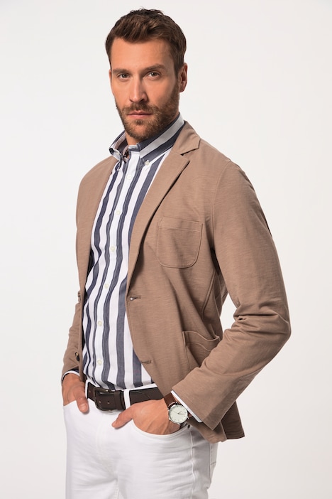 Sweat-Sakko, Flamm-Sweat, Revers, aufgesetzte Taschen