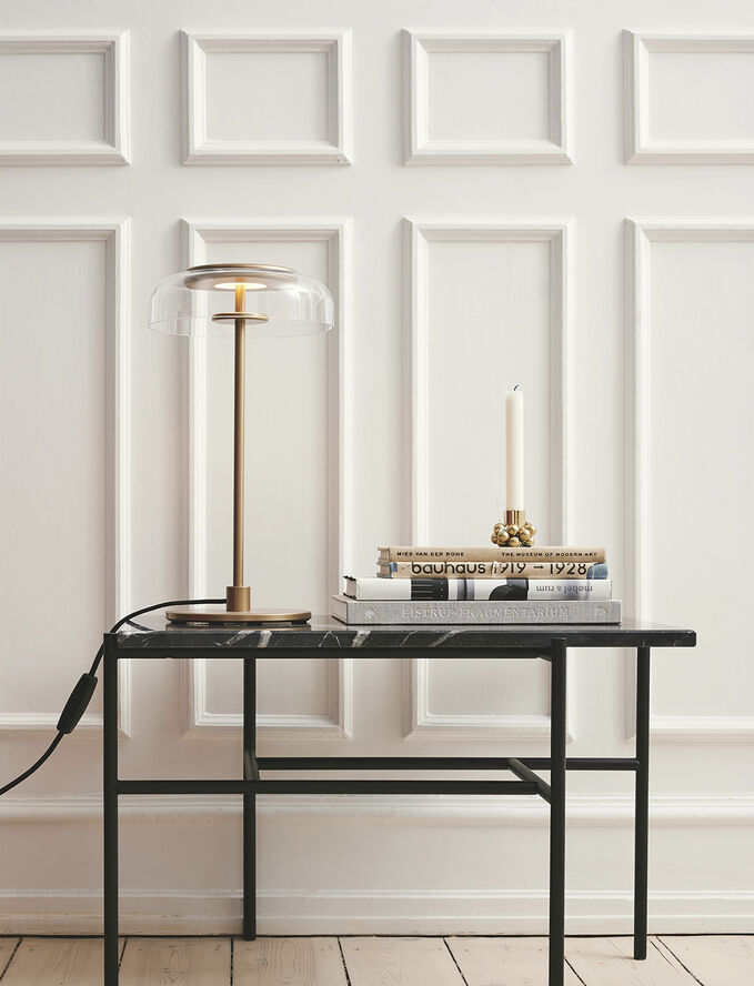 Nuura Blossi Table, nordic gold / clear