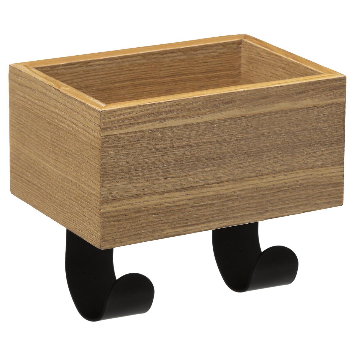 PATERE BOIS METAL VIDE POCHE 2 TETES