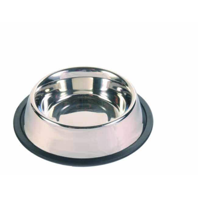 Ecuelle en acier inox anti-dérapante lourde Trixie pour chiens