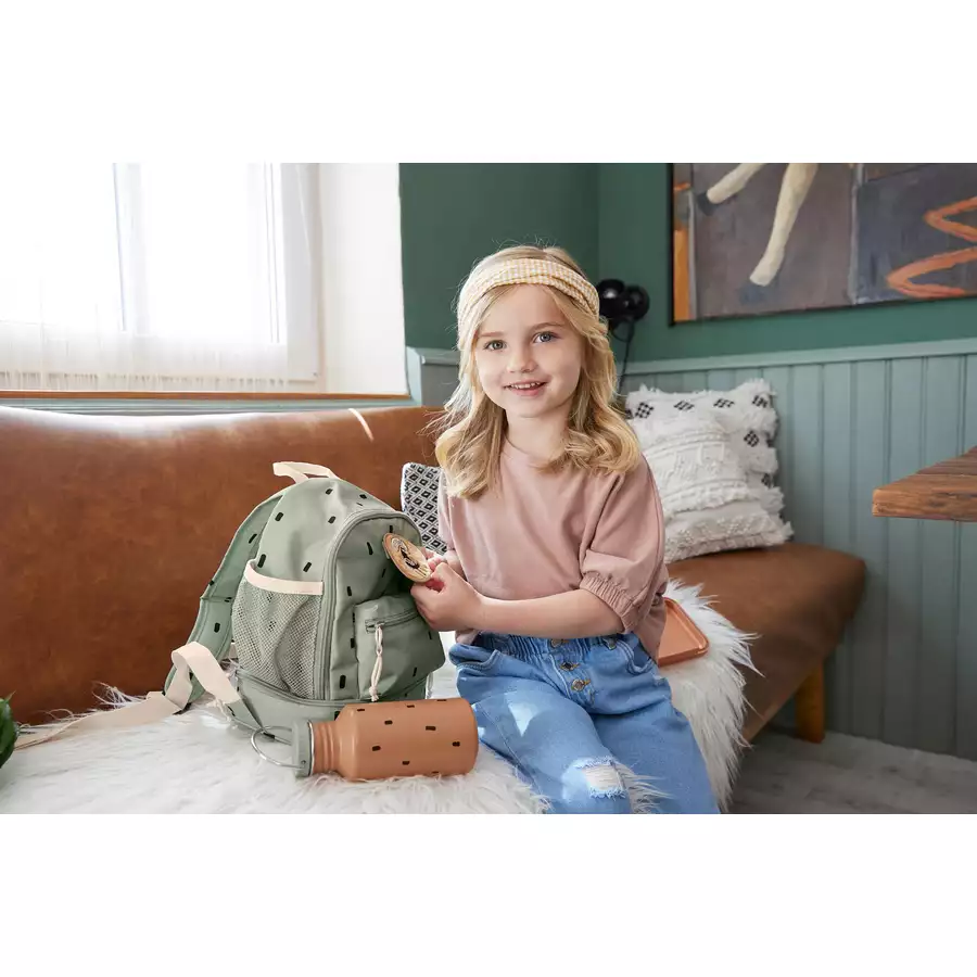 LÄSSIG Mini Backpack, Happy Prints, light olive