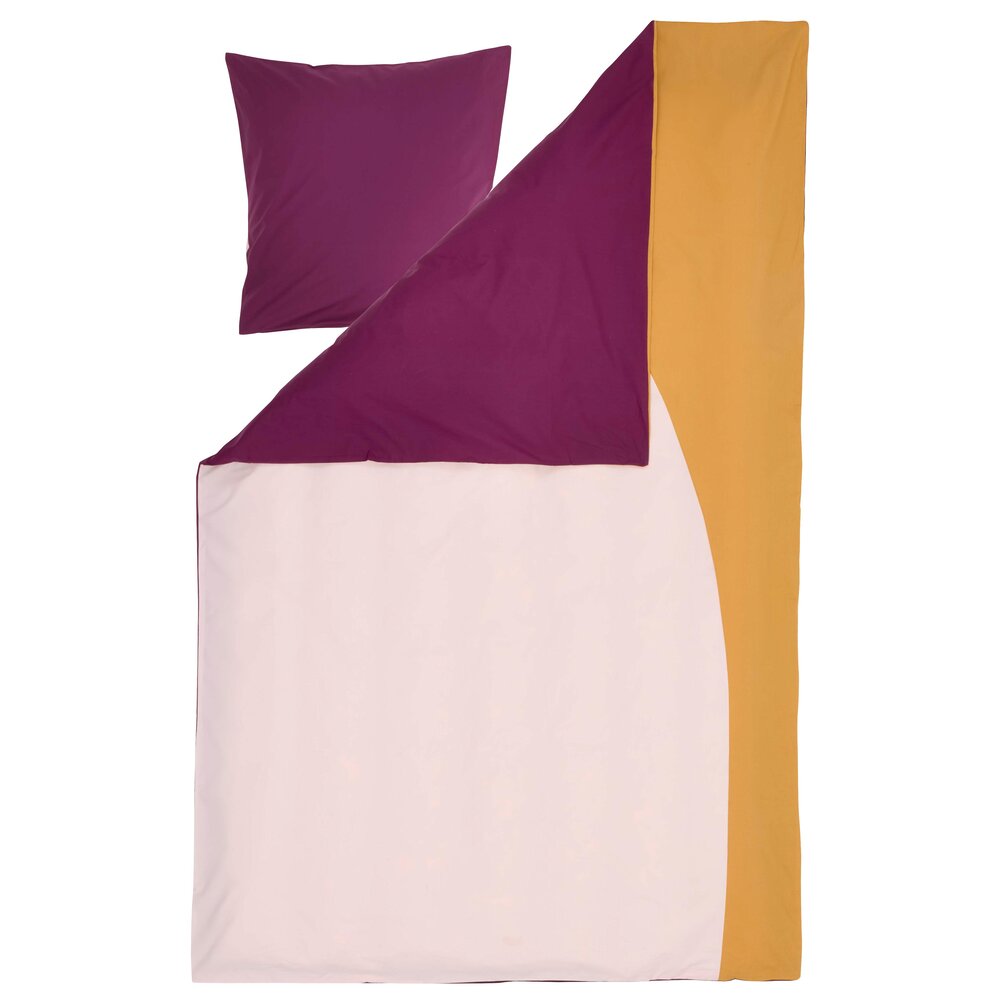 Bahne Interior  Percale Patchwork sengesæt - rosa/vin/gul