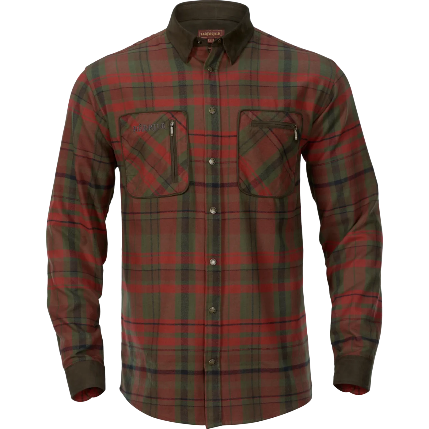 Härkila Men's Pajala Shirt Red Autumn Check