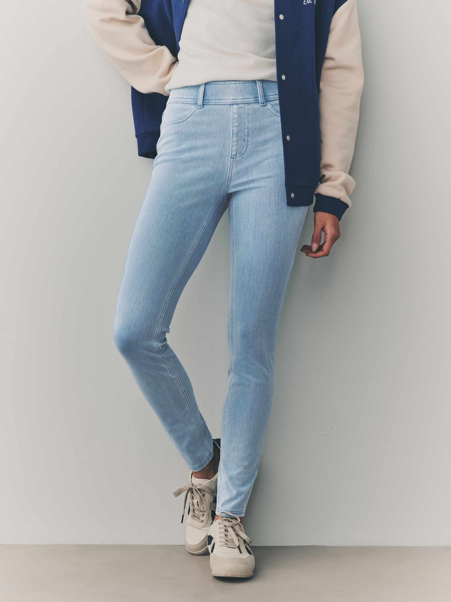 Vaalblauw - Legging van jersey-denim