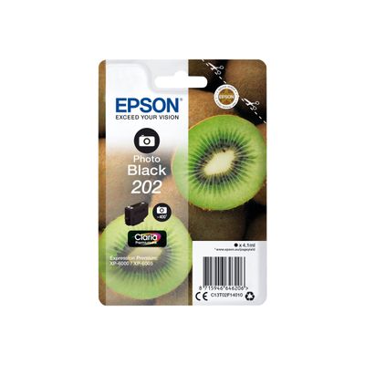 Epson 202 Kiwi - noir photo - cartouche d'encre originale