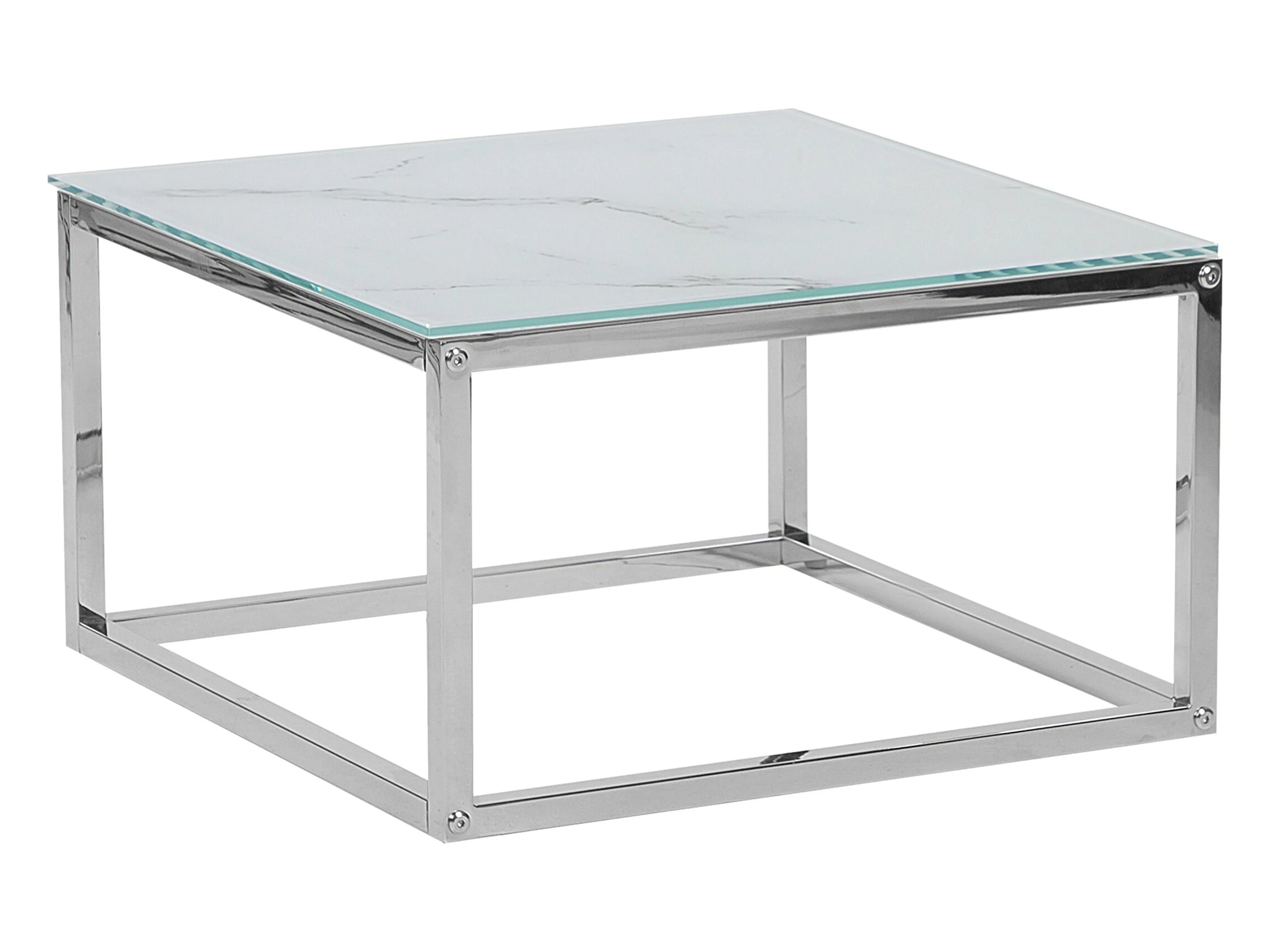 Set van 2 salontafels BREA Veiligheidsglas Wit marmer