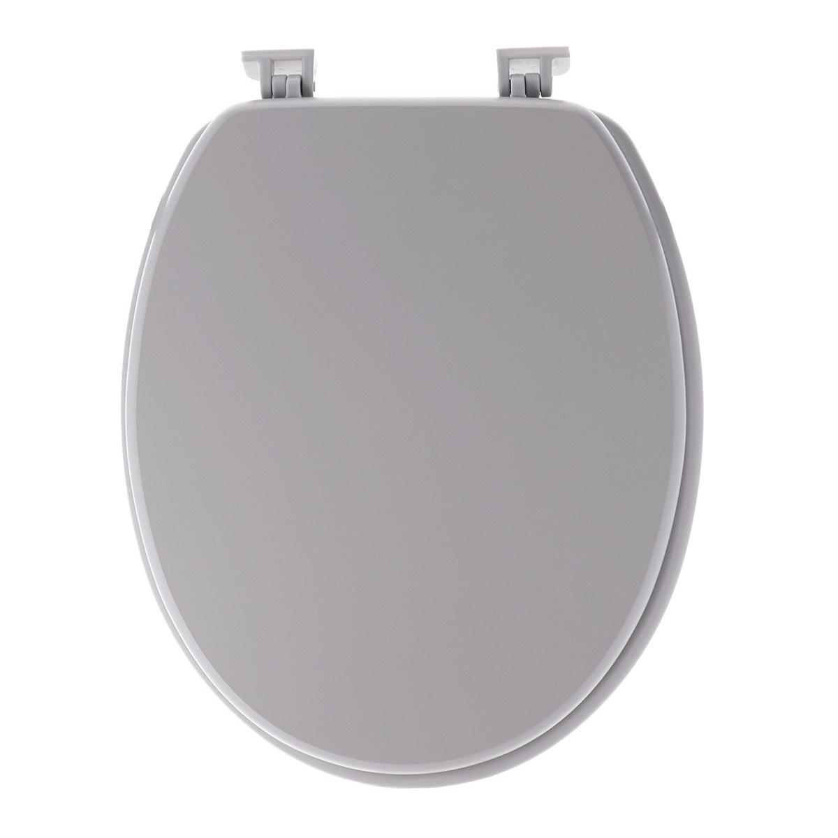 ABATTANT WC MDF 18 POUCES ATTACHES PLASTIQUES GRIS CLAIR