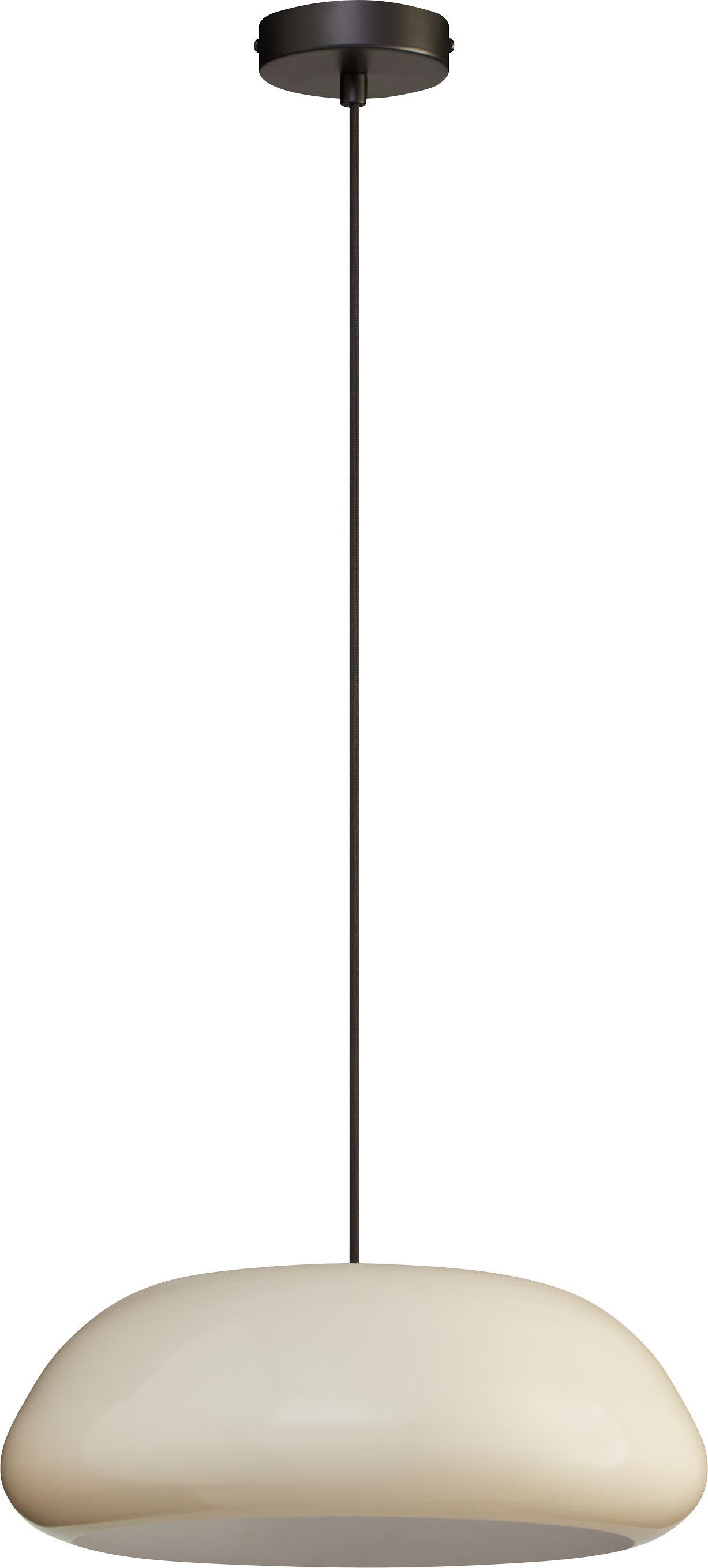 NOELIA Hängeleuchte - Beige / H: 13.0 cm x D: 35.0 cm