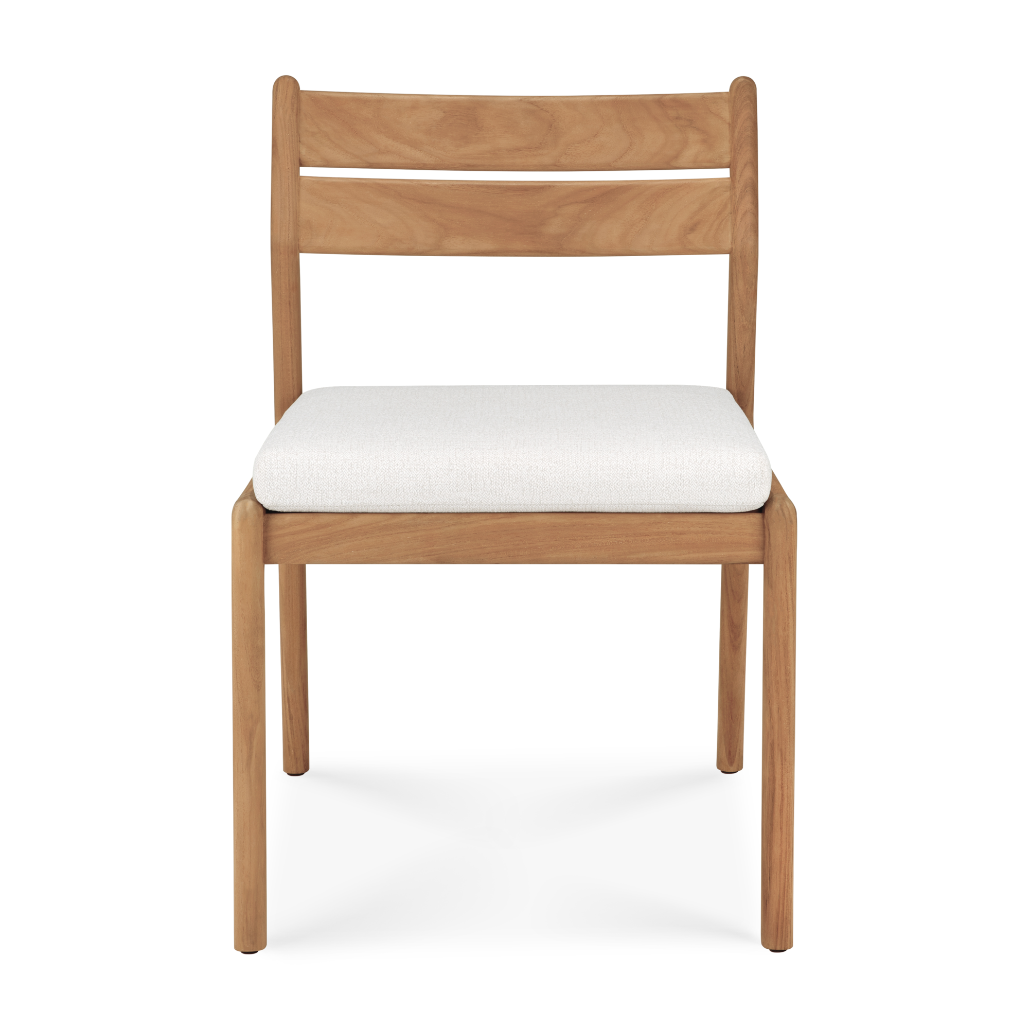 Teak Jack stoel zonder armleuning - outdoor - met off white kussen