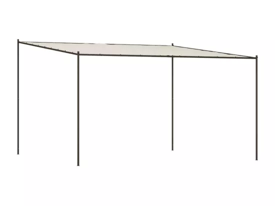 Belvédère blanc 4x4 m 180 g/m² tissu et acier