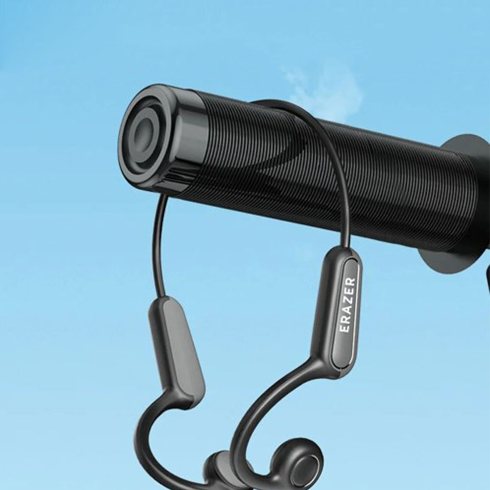 Erazer (by Lenovo) - Erazer XF22 Open-Ear Knochenschall Bluetooth 5.4 Sport Kopfhörer mit Nackenbügel   Mikrofon - Schwarz