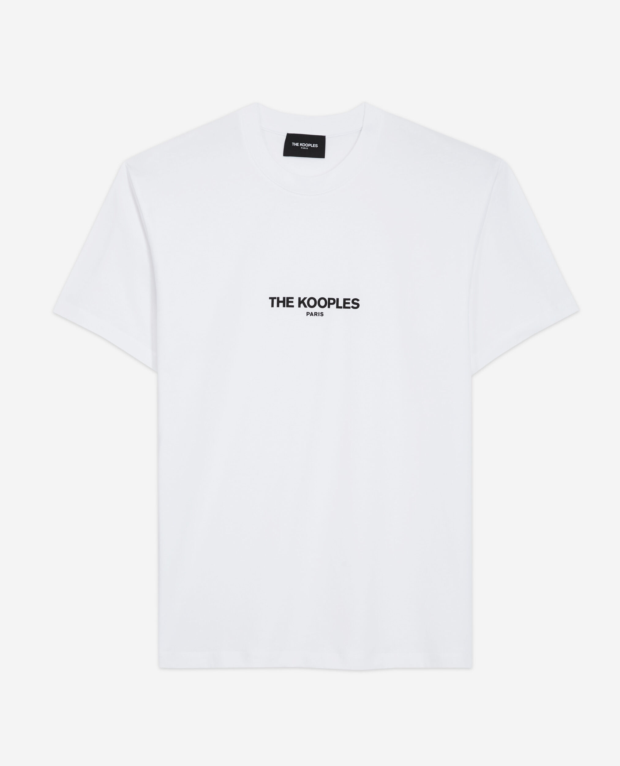 T-shirt blanc coton à logo The Kooples