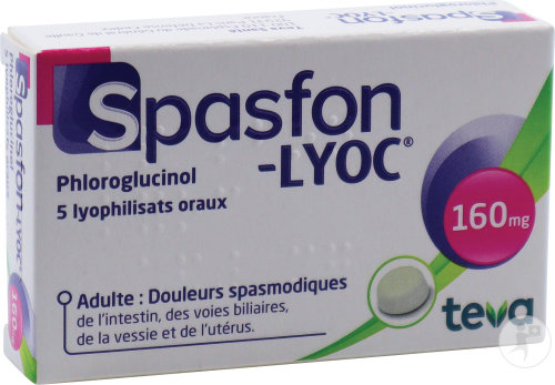 Spasfon-Lyoc 160mg Phloroglucinol Douleurs Spasmodiques 5 Lyophilisats Oraux