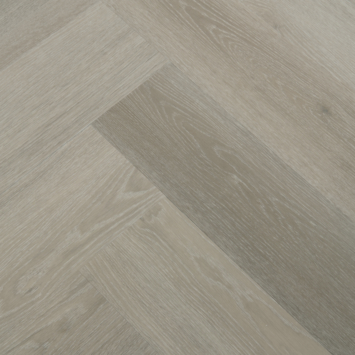 Kleurstaal Le Noir & Blanc click PVC Stretto visgraat grijs/bruin eiken houtlook