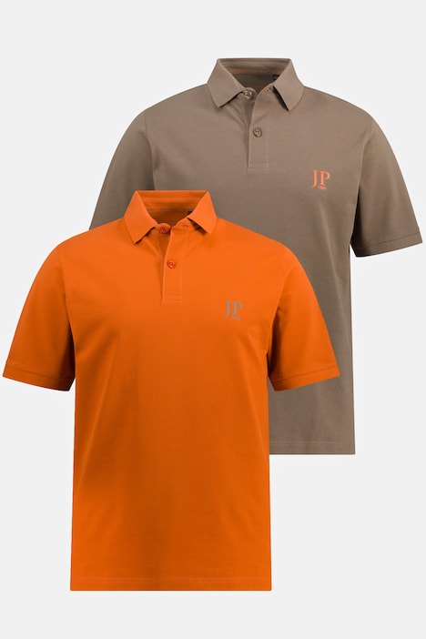JP 1880 Poloshirts, Basic, 2er-Pack, Piqué, gekämmte Baumwolle
