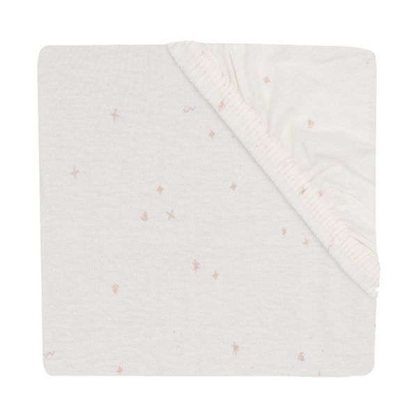 Jollein Twinkling Hoeslaken - 60 x 120 cm - Jersey - Wild Rose