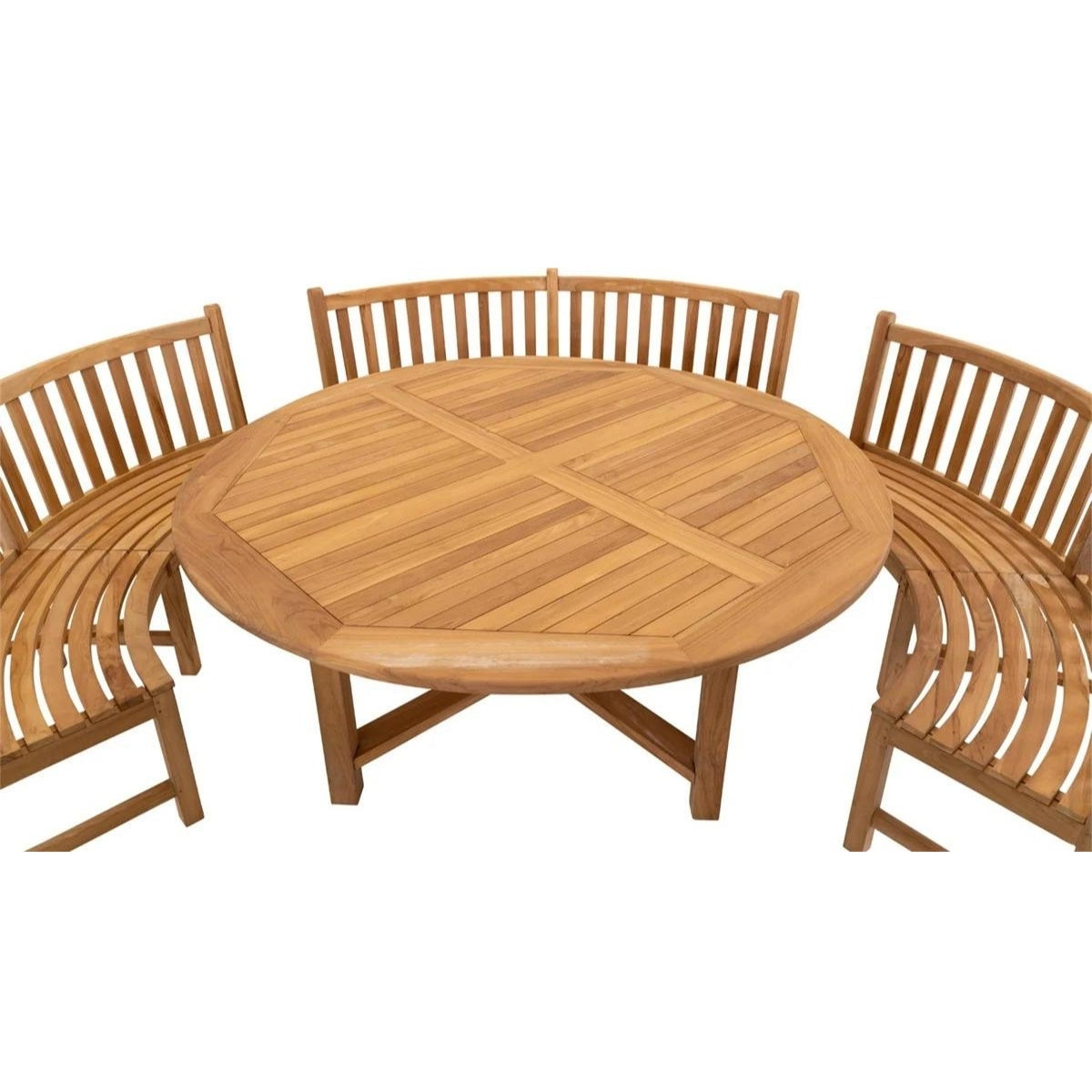Lesli Living - Teak tafel Ã¸180x75cm
