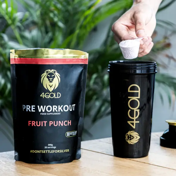 4GOLD Pre Workout Sportdrank Fruit Punch 300 gram