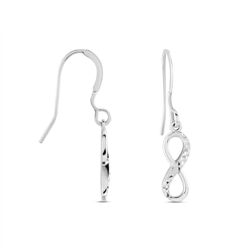 Boucles D'oreilles Pendantes Argent Blanc Teoxane
