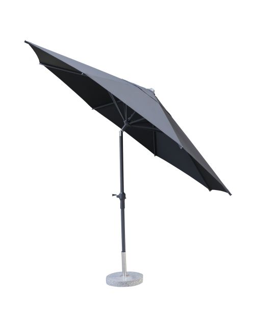 Bestgarden Parasol Aluminium - Tuinmeubelen - Ø3.5 m Zwart